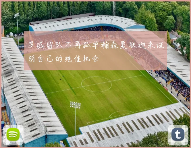 罗威留队不再孤单瀚森夏联迎来证明自己的绝佳机会